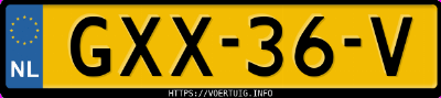 Kenteken afbeelding van GXX36V, zwarte Volvo XC60 T8 Twin Engine Awd