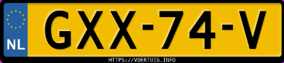 Kenteken afbeelding van GXX74V, blauwe Volvo EX30 Single Motor