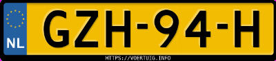 Kenteken afbeelding van GZH94H, blauwe Volvo XC60 Recharge T6 Awd