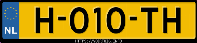 Kenteken afbeelding van H010TH, grijze Volvo V40 D2