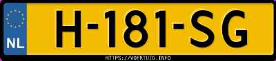 Kenteken afbeelding van H181SG, grijze Volvo V60 Cross Country T5