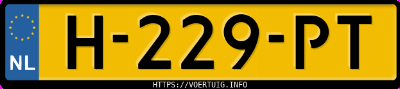 Kenteken afbeelding van H229PT, zwarte Volvo V60 T6 Twin Engine Recharge Awd