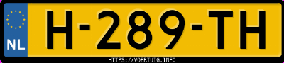 Kenteken afbeelding van H289TH, zwarte Volvo V40 T3