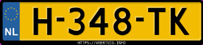 Kenteken afbeelding van H348TK, zwarte Volvo XC70 2.4 D Awd