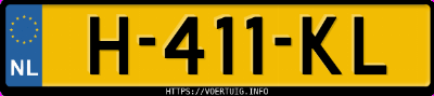 Kenteken afbeelding van H411KL, zwarte Volvo S60 T8 Twin Engine Awd