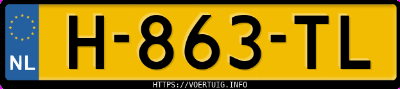 Kenteken afbeelding van H863TL, witte Volvo XC60 D4 Drive