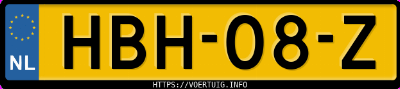 Kenteken afbeelding van HBH08Z, grijze Volvo V60 Ii Awd