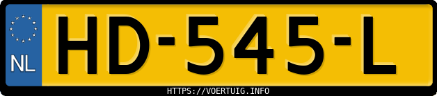 Kenteken afbeelding van HD545L, zwarte Volvo V60 Cross Country T5