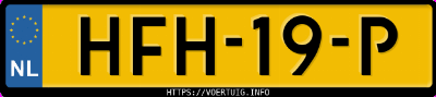 Kenteken afbeelding van HFH19P, grijze Volvo XC60 D3