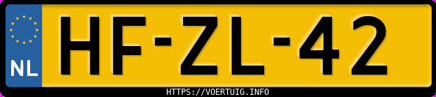 Kenteken afbeelding van HFZL42, rode Volvo 240 Classic A. U9