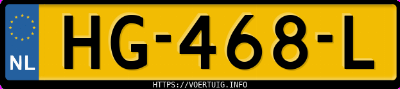 Kenteken afbeelding van HG468L, zwarte Volvo V40 D2
