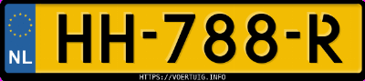 Kenteken afbeelding van HH788R, blauwe Volvo V60 Twin Engine D6 Awd