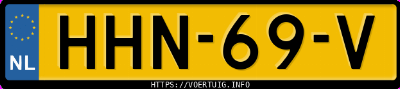 Kenteken afbeelding van HHN69V, zwarte Volvo V40 T3