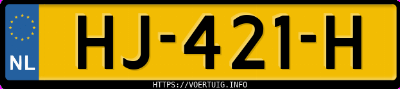 Kenteken afbeelding van HJ421H, blauwe Volvo XC70 T5 Drive