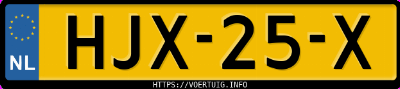 Kenteken afbeelding van HJX25X, grijze Volvo XC60 Recharge T6 Awd