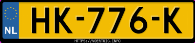 Kenteken afbeelding van HK776K, groene Volvo V70