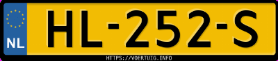 Kenteken afbeelding van HL252S, grijze Volvo V70 2 5t Awd