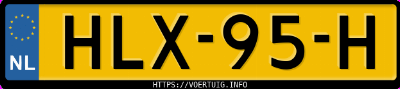 Kenteken afbeelding van HLX95H, zwarte Volvo EX90 Twin Motor Awd