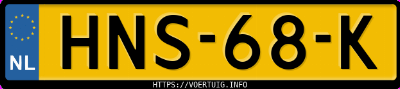 Kenteken afbeelding van HNS68K, blauwe Volvo XC40 T5 Recharge