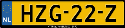 Kenteken afbeelding van HZG22Z, blauwe Volvo XC60 Recharge T6 Awd