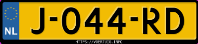 Kenteken afbeelding van J044RD, zwarte Volvo V50 1.8 Flexifuel