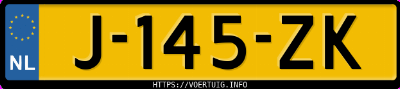 Kenteken afbeelding van J145ZK, zwarte Volvo XC90 2.5t Awd