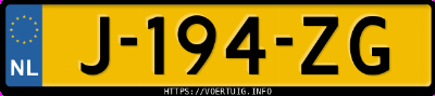 Kenteken afbeelding van J194ZG, grijze Volvo V60 B3