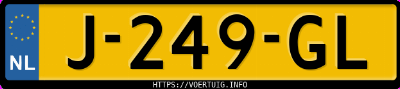 Kenteken afbeelding van J249GL, oranje Volvo XC60 B4