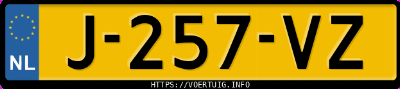 Kenteken afbeelding van J257VZ, oranje Volvo S60 T6 Recharge Awd