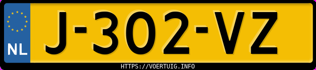Kenteken afbeelding van J302VZ, zwarte Volvo V60 B3