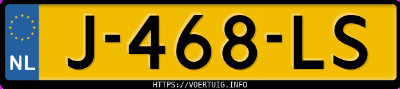 Kenteken afbeelding van J468LS, grijze Volvo V70