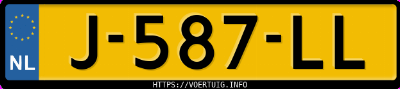Kenteken afbeelding van J587LL, zwarte Volvo V60 Polestar
