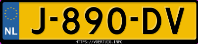Kenteken afbeelding van J890DV, zwarte Volvo XC70 T6 Awd