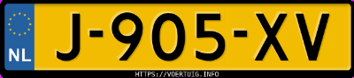 Kenteken afbeelding van J905XV, grijze Volvo V60 B3