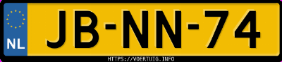 Kenteken afbeelding van JBNN74, blauwe Volvo 850 Turbo 20v A. E2