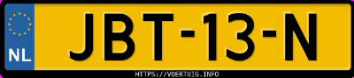 Kenteken afbeelding van JBT13N, zwarte Volvo XC60 T8 Twin Engine Awd