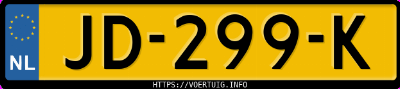 Kenteken afbeelding van JD299K, grijze Volvo V60 D3