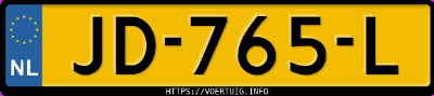 Kenteken afbeelding van JD765L, grijze Volvo V70 T4
