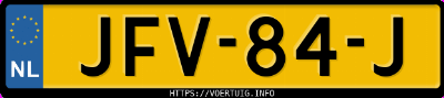 Kenteken afbeelding van JFV84J, blauwe Volvo XC60 Recharge T6 Awd