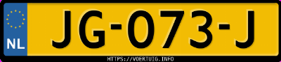 Kenteken afbeelding van JG073J, rode Volvo V40 Cross Country T3