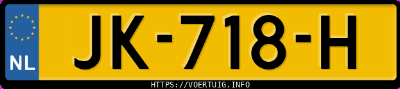 Kenteken afbeelding van JK718H, zwarte Volvo V40 T3