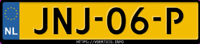 Kenteken afbeelding van JNJ06P, grijze Volvo V70 Awd