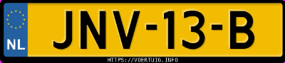 Kenteken afbeelding van JNV13B, grijze Volvo XC40 T4 Twin Engine