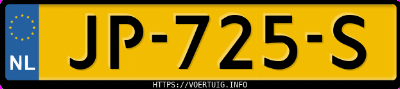 Kenteken afbeelding van JP725S, blauwe Volvo V70 2.4d