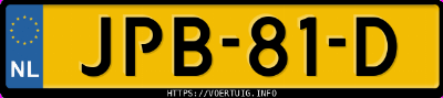 Kenteken afbeelding van JPB81D, zwarte Volvo EX30 Single Motor Extended Range