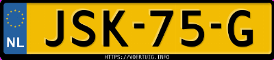 Kenteken afbeelding van JSK75G, zwarte Volvo XC40 T5 Recharge