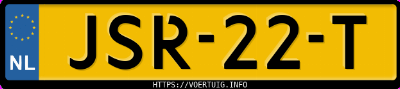 Kenteken afbeelding van JSR22T, witte Volvo ES90 Single Motor