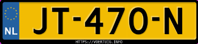 Kenteken afbeelding van JT470N, zwarte Volvo XC60 D5 Awd
