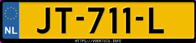 Kenteken afbeelding van JT711L, rode Volvo V40 T2