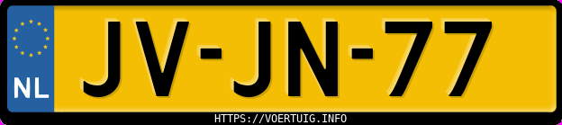Kenteken afbeelding van JVJN77, gele Volvo 850 T5 R 23